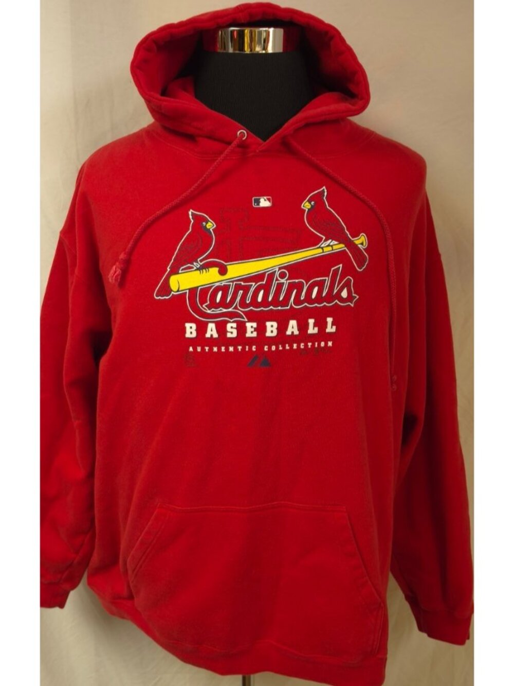 VTG Majestic St. Louis Cardinals Mens 3XL Red Authentic Collection MLB Hoodie
